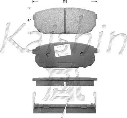 Kaishin FK11133 - Kit de plaquettes de frein, frein à disque cwaw.fr