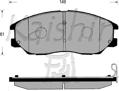 Kaishin FK11173 - Kit de plaquettes de frein, frein à disque cwaw.fr