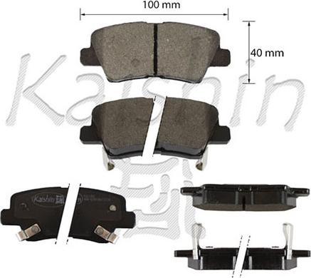 Kaishin FK11355 - Kit de plaquettes de frein, frein à disque cwaw.fr