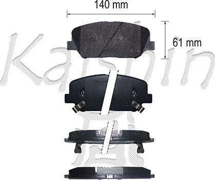 Kaishin FK11305 - Kit de plaquettes de frein, frein à disque cwaw.fr