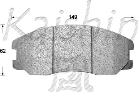 Kaishin FK11242 - Kit de plaquettes de frein, frein à disque cwaw.fr