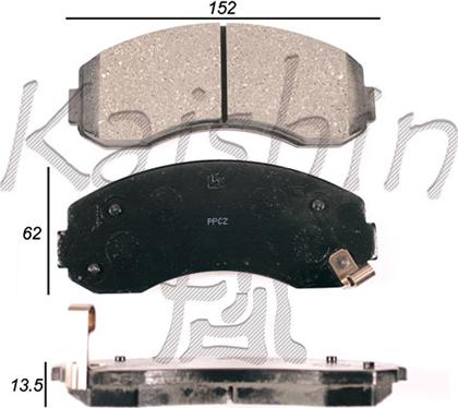 Kaishin FK11204 - Kit de plaquettes de frein, frein à disque cwaw.fr