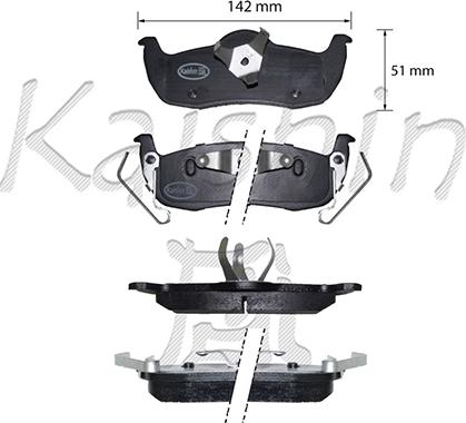 Kaishin FK1313 - Kit de plaquettes de frein, frein à disque cwaw.fr