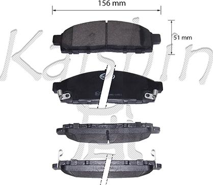 Kaishin FK1294 - Kit de plaquettes de frein, frein à disque cwaw.fr