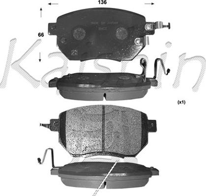 Kaishin FK1264 - Kit de plaquettes de frein, frein à disque cwaw.fr