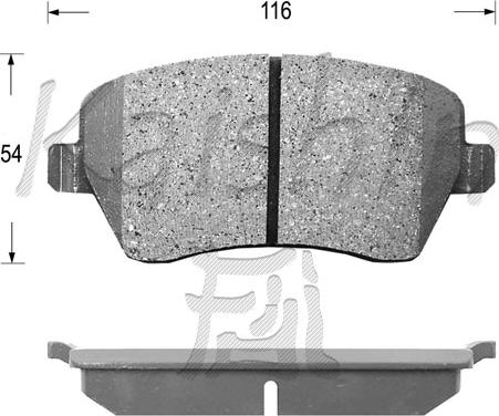 Kaishin FK1261 - Kit de plaquettes de frein, frein à disque cwaw.fr