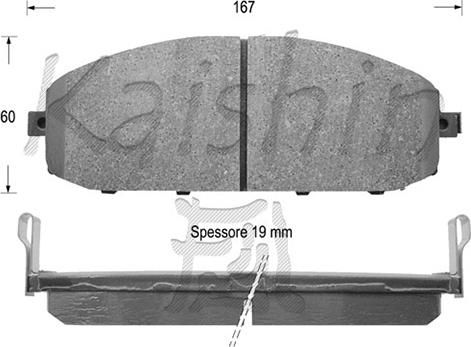 Kaishin FK1218 - Kit de plaquettes de frein, frein à disque cwaw.fr