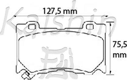 Kaishin FK1282 - Kit de plaquettes de frein, frein à disque cwaw.fr