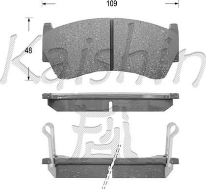 Kaishin FK1227 - Kit de plaquettes de frein, frein à disque cwaw.fr