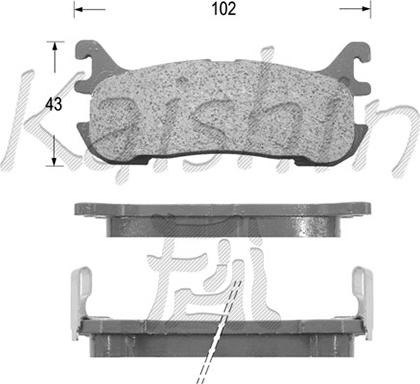 Kaishin FK3094 - Kit de plaquettes de frein, frein à disque cwaw.fr