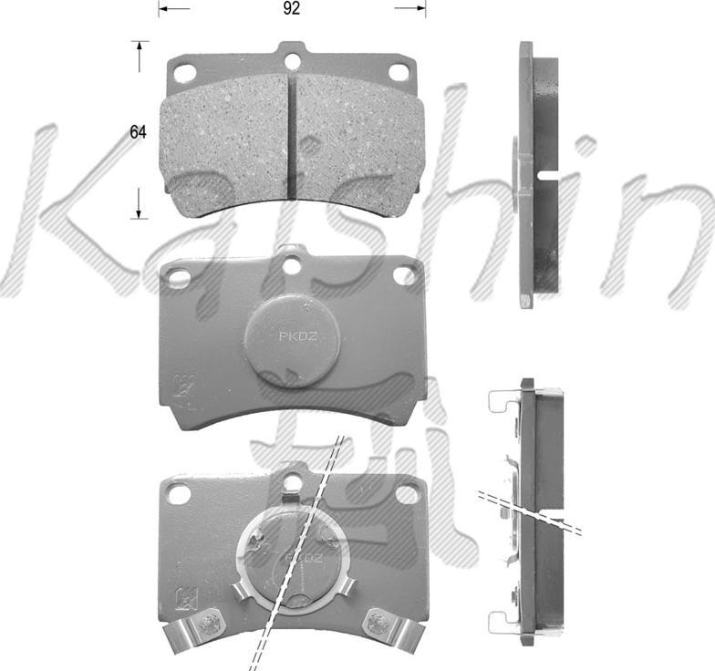 Kaishin FK3028 - Kit de plaquettes de frein, frein à disque cwaw.fr