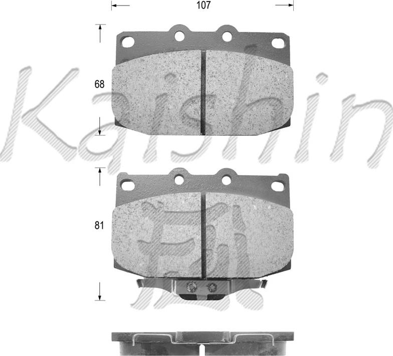 Kaishin FK3077 - Kit de plaquettes de frein, frein à disque cwaw.fr