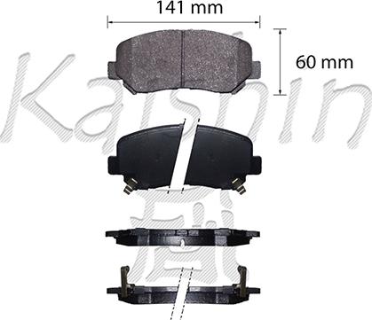 Kaishin FK3155 - Kit de plaquettes de frein, frein à disque cwaw.fr