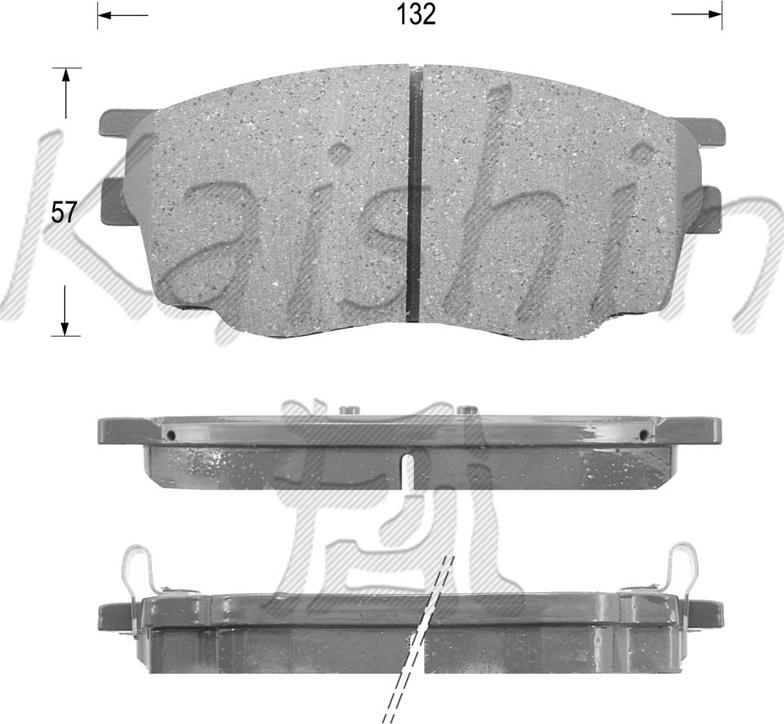 Kaishin FK3122 - Kit de plaquettes de frein, frein à disque cwaw.fr