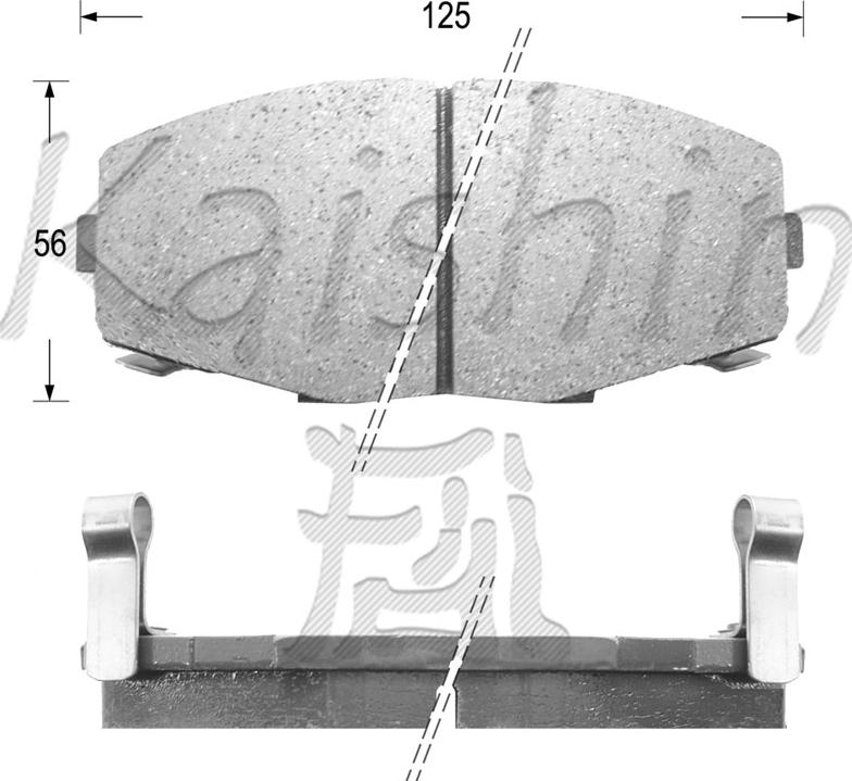 Kaishin FK2060 - Kit de plaquettes de frein, frein à disque cwaw.fr