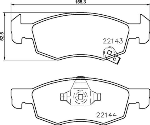 Kaishin FK20052 - Kit de plaquettes de frein, frein à disque cwaw.fr