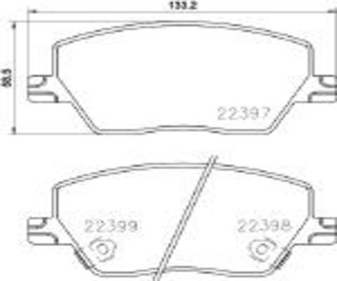 Kaishin FK20088 - Kit de plaquettes de frein, frein à disque cwaw.fr