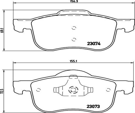 Kaishin FK20310 - Kit de plaquettes de frein, frein à disque cwaw.fr