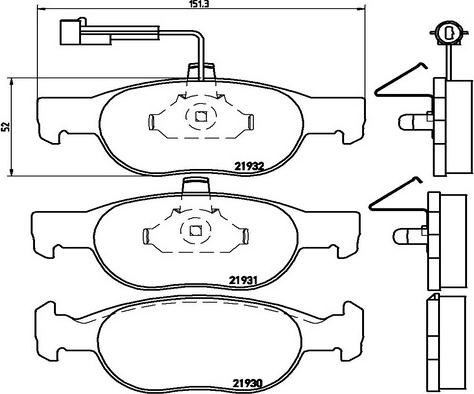 Kaishin FK20253 - Kit de plaquettes de frein, frein à disque cwaw.fr