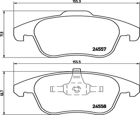 Kaishin FK20252 - Kit de plaquettes de frein, frein à disque cwaw.fr