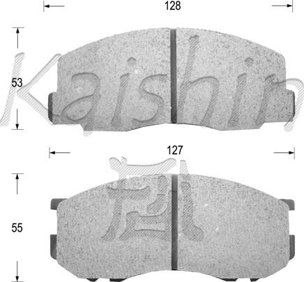 Kaishin FK2026 - Kit de plaquettes de frein, frein à disque cwaw.fr