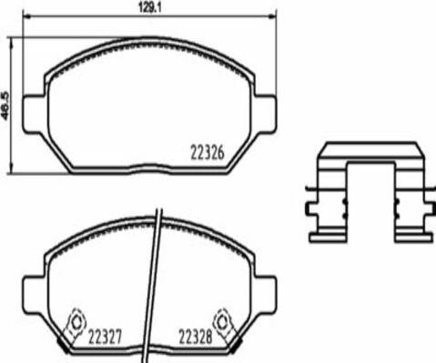 Kaishin FK20223 - Kit de plaquettes de frein, frein à disque cwaw.fr