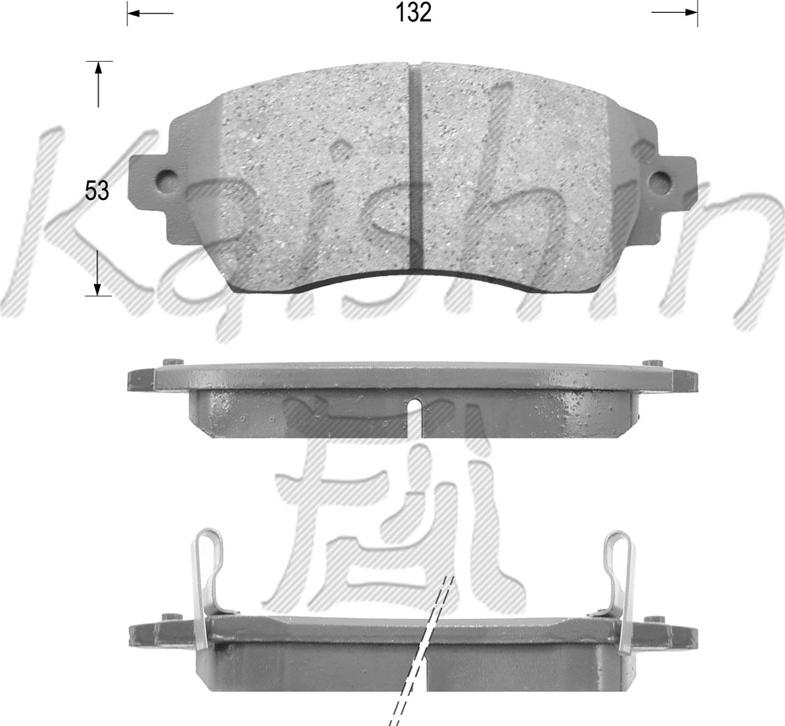 Kaishin FK2194 - Kit de plaquettes de frein, frein à disque cwaw.fr