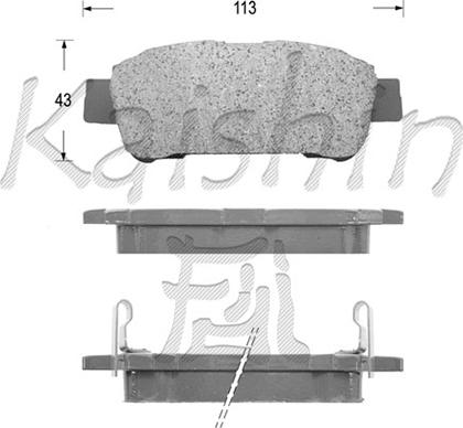 Kaishin FK2198 - Kit de plaquettes de frein, frein à disque cwaw.fr