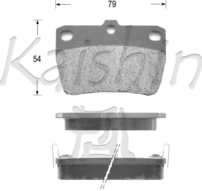 Kaishin FK2188 - Kit de plaquettes de frein, frein à disque cwaw.fr