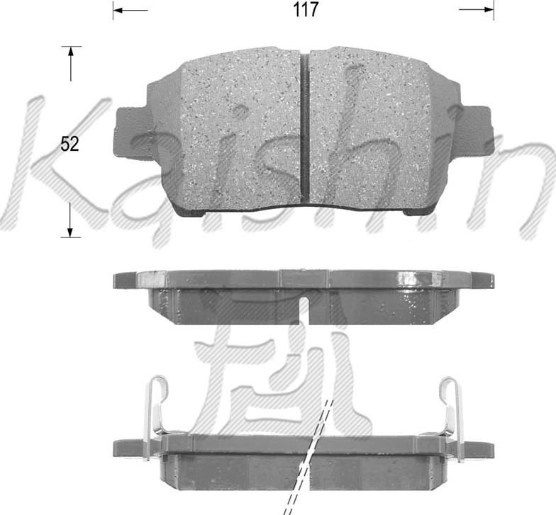 Kaishin FK2183 - Kit de plaquettes de frein, frein à disque cwaw.fr