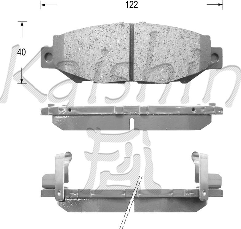 Kaishin FK2125 - Kit de plaquettes de frein, frein à disque cwaw.fr