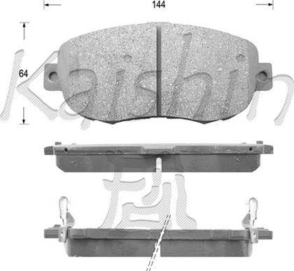 Kaishin FK2126 - Kit de plaquettes de frein, frein à disque cwaw.fr