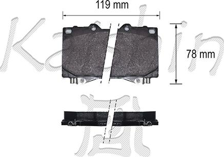 Kaishin FK2177 - Kit de plaquettes de frein, frein à disque cwaw.fr