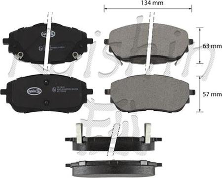 Kaishin FK2330 - Kit de plaquettes de frein, frein à disque cwaw.fr