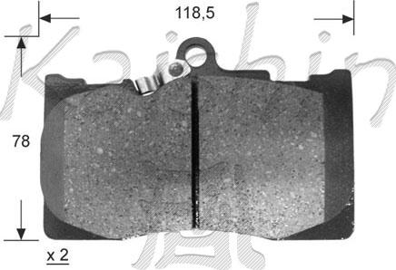 Kaishin FK2266 - Kit de plaquettes de frein, frein à disque cwaw.fr