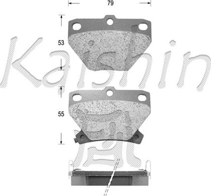 Kaishin FK2204 - Kit de plaquettes de frein, frein à disque cwaw.fr