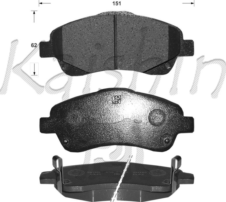 Kaishin FK2233 - Kit de plaquettes de frein, frein à disque cwaw.fr