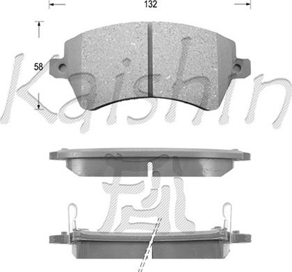 Kaishin FK2224 - Kit de plaquettes de frein, frein à disque cwaw.fr