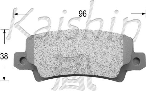 Kaishin FK2227 - Kit de plaquettes de frein, frein à disque cwaw.fr