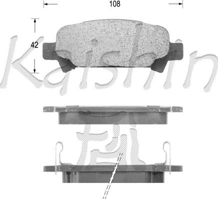 Kaishin FK7069 - Kit de plaquettes de frein, frein à disque cwaw.fr