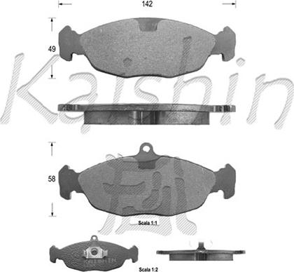 Kaishin FK7063 - Kit de plaquettes de frein, frein à disque cwaw.fr