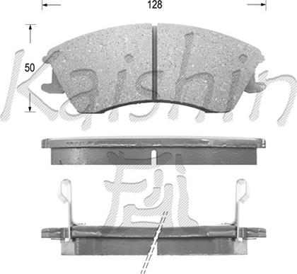 Kaishin FK7033 - Kit de plaquettes de frein, frein à disque cwaw.fr