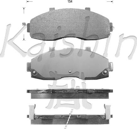 Kaishin FK7077 - Kit de plaquettes de frein, frein à disque cwaw.fr