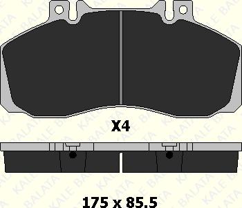 KALE 29065 220 04 - Kit de plaquettes de frein, frein à disque cwaw.fr