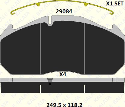 KALE 29084 302 14 - Kit de plaquettes de frein, frein à disque cwaw.fr