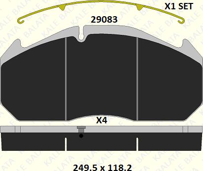 KALE 29083 282 14 - Kit de plaquettes de frein, frein à disque cwaw.fr