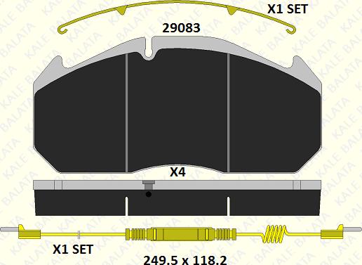 KALE 29083 282 24 - Kit de plaquettes de frein, frein à disque cwaw.fr