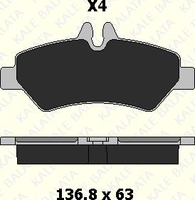 KALE 29190 190 04 - Kit de plaquettes de frein, frein à disque cwaw.fr