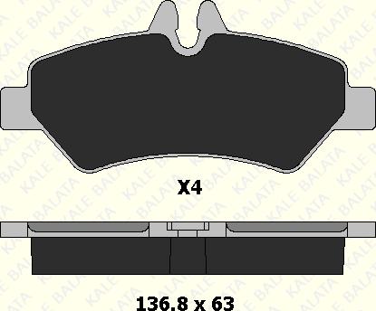 KALE 29190 190 14 - Kit de plaquettes de frein, frein à disque cwaw.fr