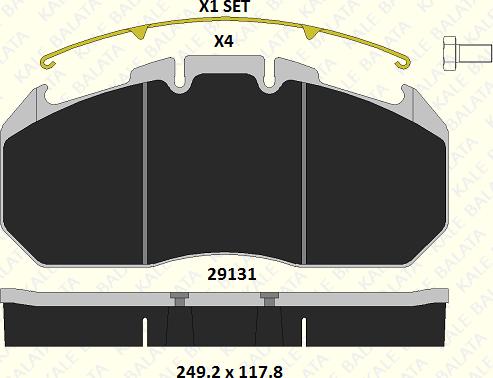 KALE 29131 302 14 - Kit de plaquettes de frein, frein à disque cwaw.fr